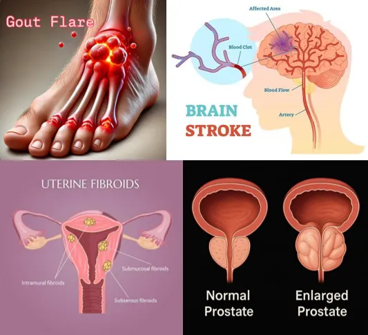 Treatable Conditions Gout Stroke Fibroids